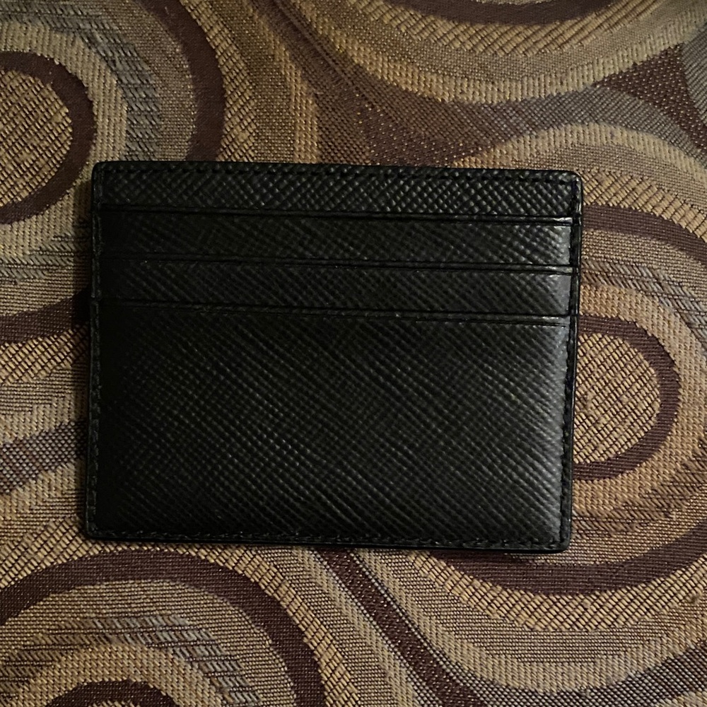 Michael Kors Black Textured Card Holder unisex - Picture 2 of 4
